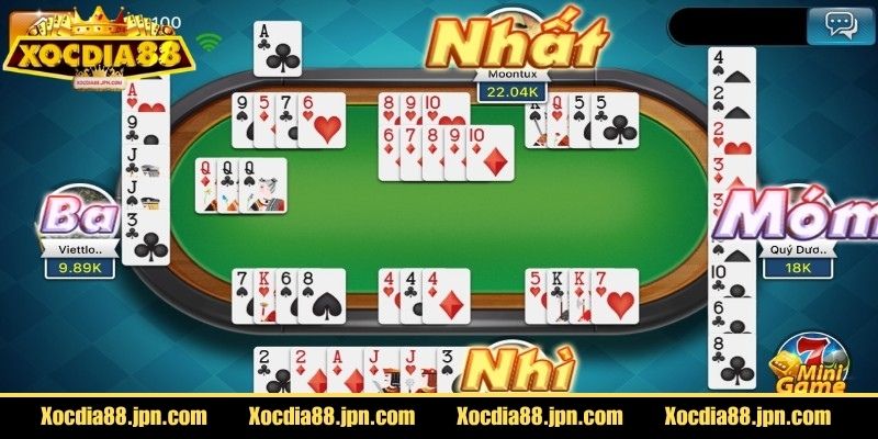 Ván sẽ tự động dừng khi có người ù hoặc hết quân